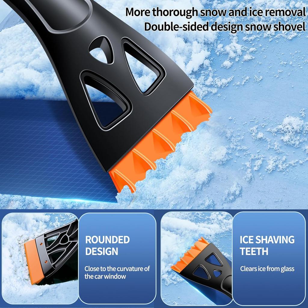 Car Windshield Ice Scraper With Snow Brush, Snow Removal Squeegee For Automotive, Exterior Dust Remover Brushes And Brooms, Essential Winter Car
