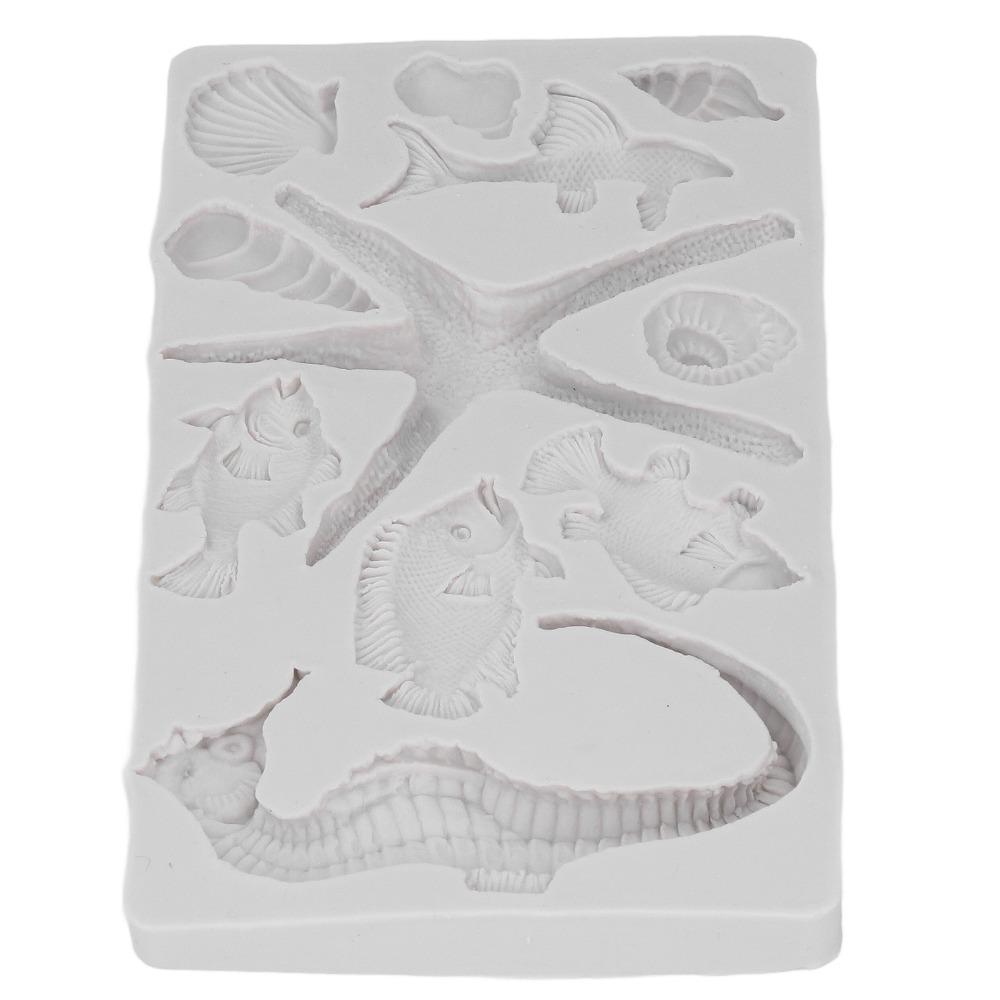 Baking Mold Reusable Silicone Mold Non Stick Silicone Fondant Mold Marine Theme Molds Sugar Craft
