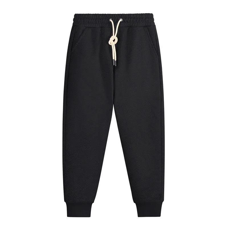Cotton Polar Fleece Thickened Nine-point Leggings Men's Autumn and Winter Plus Velvet Elastic Waist Casual Trousers