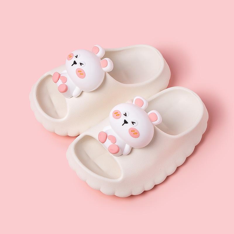 

Детские летние новые милые домашние тапочки с мягкой подошвой и прочной мягкой подошвой для девочек 190 бежевый