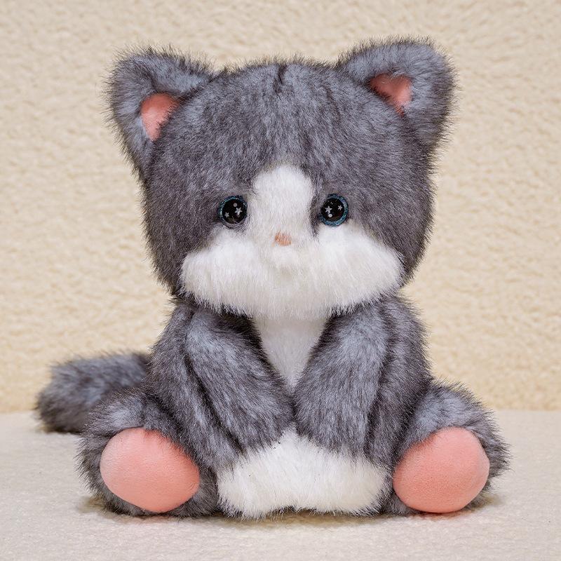 Cartoon Sitting Kitten Doll Plush Toy Cat Doll Children Soothing Rag Doll Girl Birthday Gift