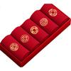 MiiOW 5 Pairs Men's Red Cotton Mid-Calf Socks Snake Year Festive Gift New Year Lucky Socks Long Socks for Men