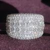Wholesale Eternity Band Promise ring 925 Sterling silver Diamond cz Engagement Wedding Rings for women Men Finger Party Jewelry