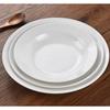 Creative Pure White Ceramic Dinnerware: Western Style Plate for Pasta, Breakfast, Soup, and Fruit.
