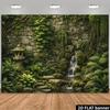 2D Mossy Rock Wall Green Vine Nature Scenery Backdrop for Studio Shoot