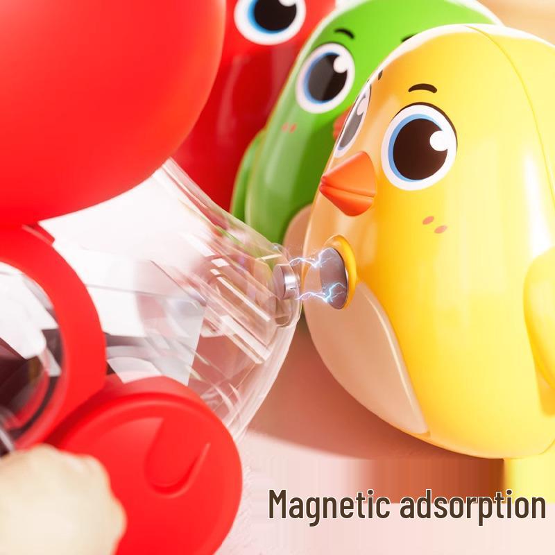 Magnetische Uhrwerk-Kükenfamilie: Frühe Bildung Krabbelspielzeug