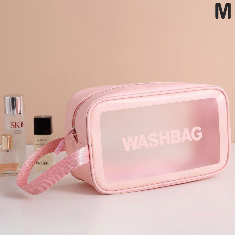 PU Damen Reiseaufbewahrungstasche Kosmetiktasche Make-up-Tasche Reise-Organizer-Taschen Wasserdichte Waschtasche Transparente Kosmetikkoffer