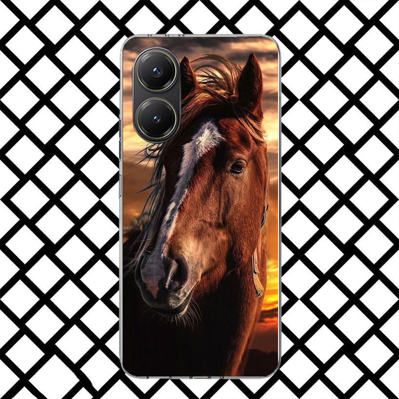 Black Horse Galloping Phone Case for Xiaomi Poco F7 Ultra X7 X6 X5 Pro X4 Gt M8 M7 Redmi 15 15C 13 13C 12 12C Soft Cover Fundas