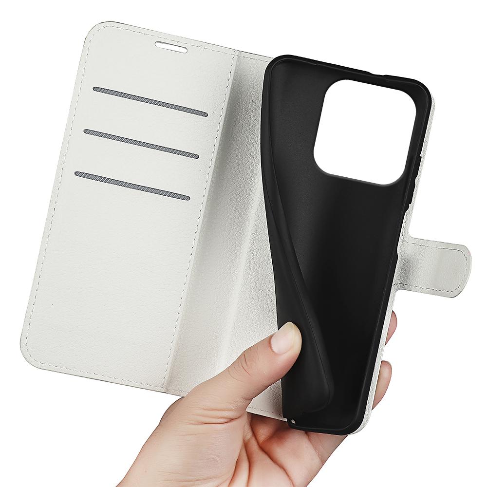 Für Honor X6b 4G Hülle Litschi-Textur Stoßfestes Leder Wallet Handyhülle