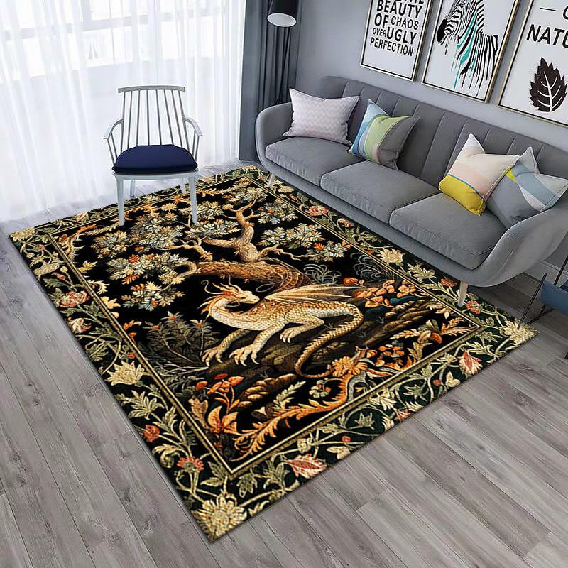 Fox Floral Frame Carpet Is Suitable For Living Room And Bedroom Doormats Office Balcony Decorative Carpet A10