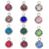 Gold Stainless Steel Zodiac Birthstone Jewelry: Necklace, Bracelet, Pendant with Colored Diamond Accents