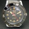 VINTAGE TITUS HAND-WINDING SWISS MENS TURNABLE BEZEL BLACK DIAL WATCH A700254-5 R202-a700254