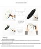 Women's Bow Sun & Rain Dual-Use Automatic Folding Umbrella - Compact, Fresh Sunshade with Black Glue for Sunscreen Protection.