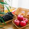 Woven Storage Basket Imitation Rattan Organizer Fruit Bread Container Home Kitchen Restaurant Display Tray Durable Multi-Use