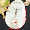 Resin Ocean Blue Yellow Black Small Fish Keychain – Creative Backpack and Car Key Ornament