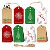 DIY Gift Tags for Christmas 48 Pcs Merry Paper with Rope, Vintage Seasonal Festive Goodie Bags Hanging Labels Wrapping, Crafts, Holiday Party