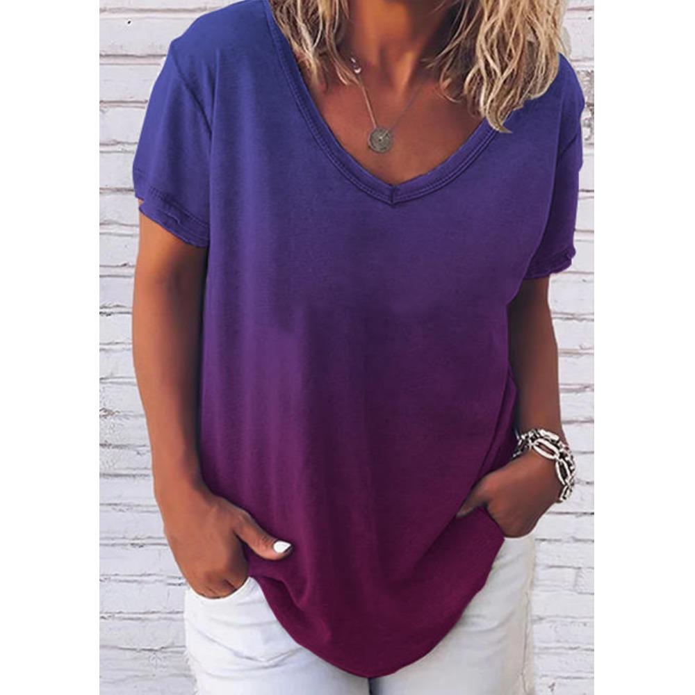 Modna koszulka damska druk 3d dekolt w serek topy z krótkim rękawem Tees letnie ubrania Y2k 2023 nowa odzież damska duży rozmiar T Shirt