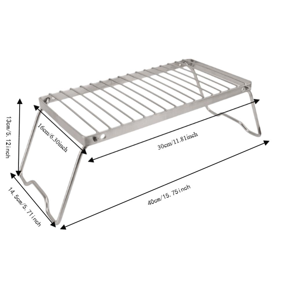 Portable Backpacking Grill Sliver Folding Grill Rack BBQ Grill Campfire Grill  Backpacking Hiking