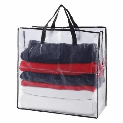 Transparent Carryall Bag For Clothes Bedding Storage PE Space Management Essential