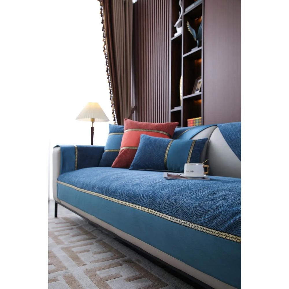 Living Room Anti-slip Couch Cushion Modern Furniture Protection Cover Four Seasons Universal Chenille Sofa Covers Sofa Towel