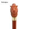 Brown Red Lion Wooden Fashion Stick Decorative Vampire Cospaly Party Wood Walking Cane Halloween Mace Wand Crosier 92cm