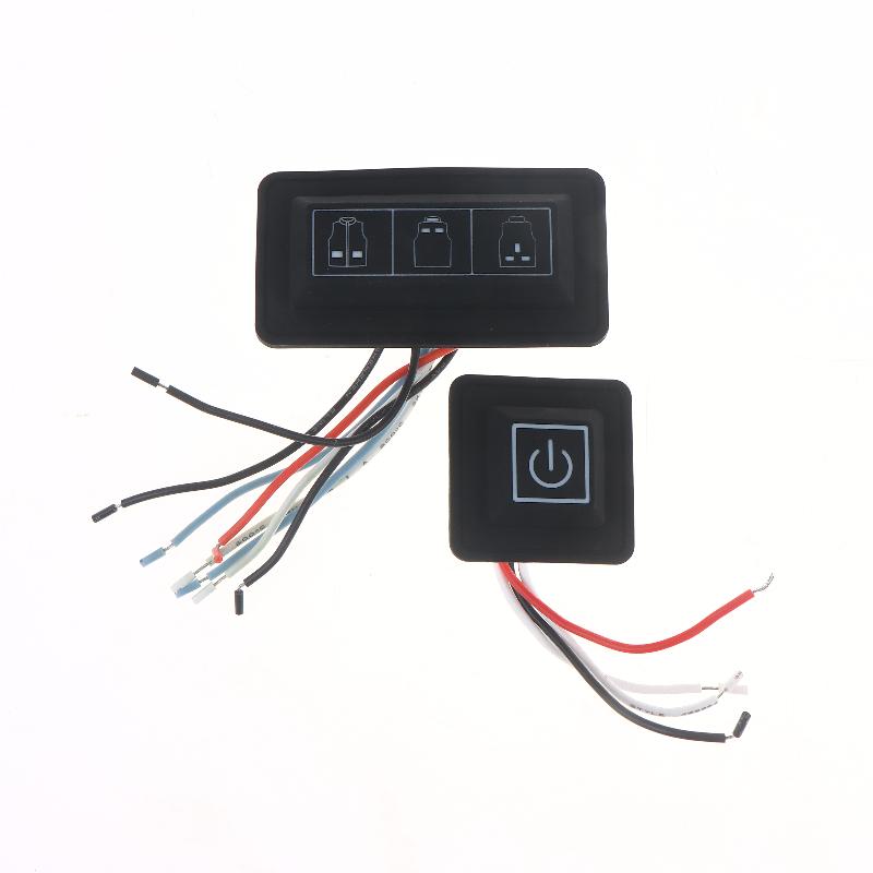 1Pcs 3 Speed Button Switch Heated Vest Pants Electirc Heating Waistband Diy Temperature Controller Universal Button Switch