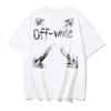 Off-White 2025 Frühling/Sommer Neue OW Buchstaben Pfeil Gedrucktes Muster Rundhals Kapuzen Kurzarm Herren- und Damen-T-Shirts