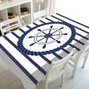 Strisce Blu e Bianche Decorazione di Lusso Cucina Matrimonio Tovaglia Tavolino da Caffè Tovaglia Impermeabile Nappe De Table