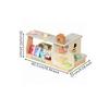 Wooden Pretend Ice Cream Shop Toy Freestanding Play Counter with Display Areas
