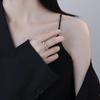 925 Sterling Silver Geometric Cubic Zirconia Stackable Ring for Women Trendy Platinum Plated Brand Party Jewelry Accessories