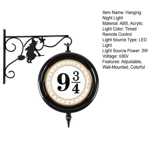 Wall Hanging 9 ? Night Light Adjustable Light Color Remote Control LED Lamp Wall-Mounted Bracket Night Lamp American Movies Fans Gift for 20th