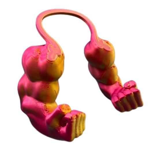 Cat Muscle Arm 3D Printed Funny Cat Neck Arm with Muscles Creative Photo Shoot Props for Cat Birthday Party