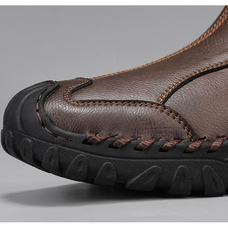 Pánské kožené boty nad kotník, ležérní tenisky, zimní plyšové boty, sněhule 39-45