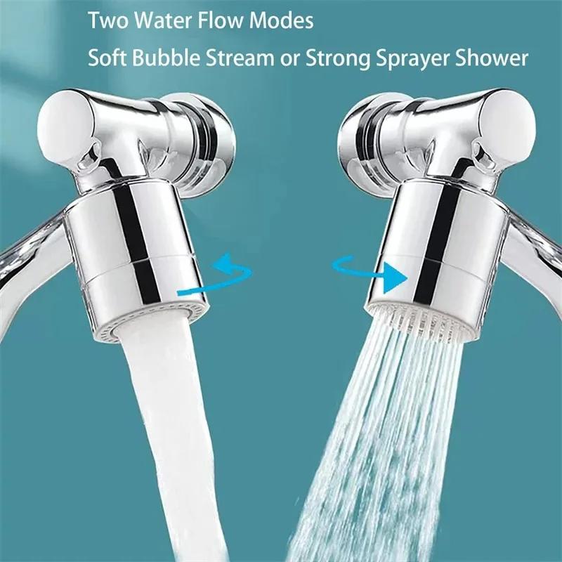 Baterie de extensie multifuncțională rotativă Aerator Chiuvetă de bucătărie Adaptator de extensie pentru robinet de baie Robinet de baie Braț robotizat pivotant Fit pentru chiuvetă