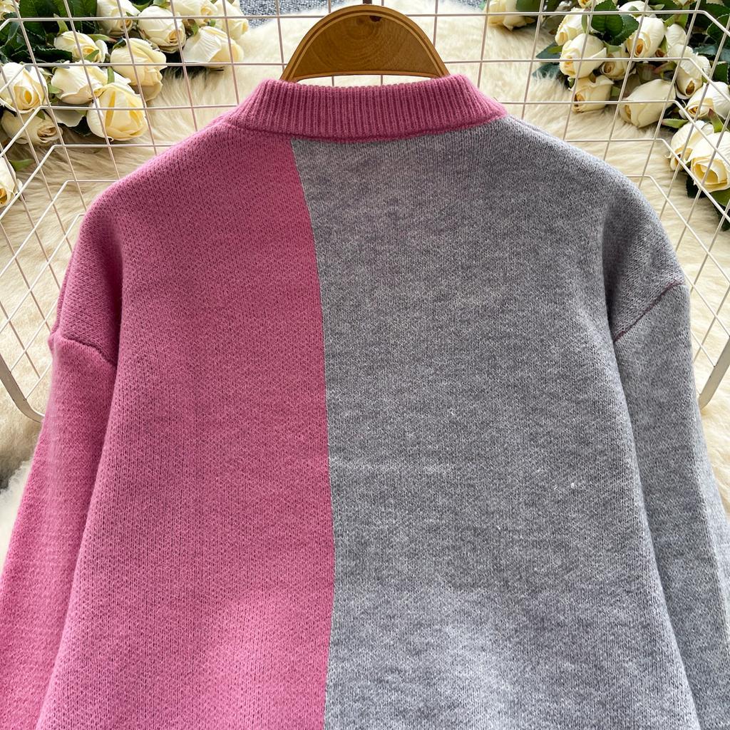 Autumn Winter Women College Style Cartoon Rabbit Knitted Sweater Pullover Tops For Girl