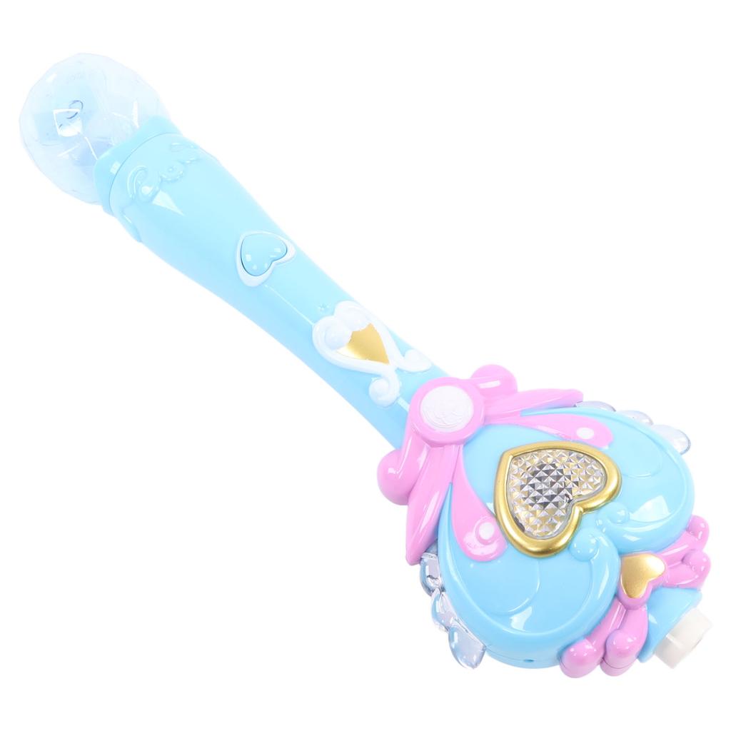 Kids Bubble Blower Wand Automatic Electric Light Up Bubble Blower Wand with Music for Children Blue