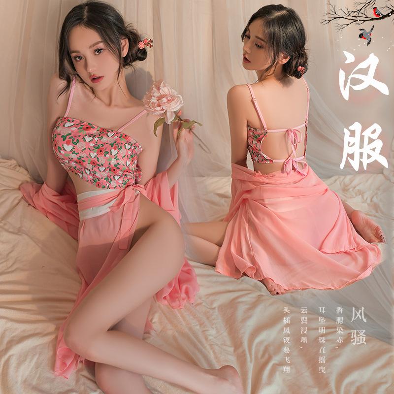 Sex underwear temptation wear antique clothing sexy underwear women's nightgown couple passion pajamas set