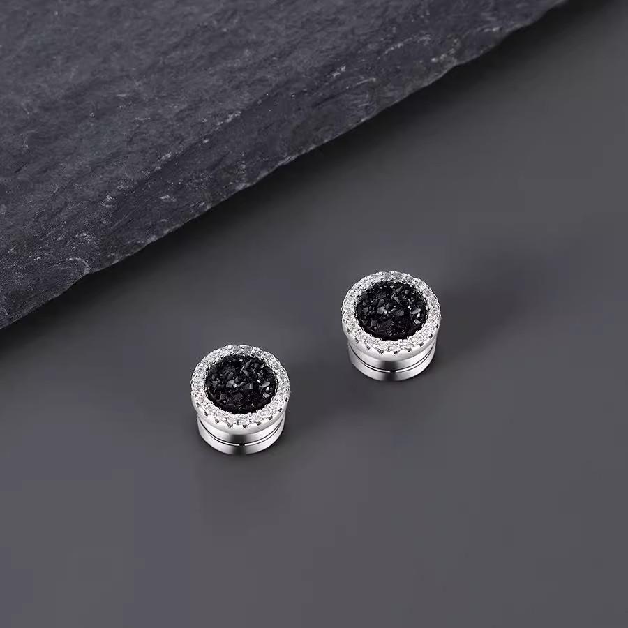 Bright Magnetic Ear Clips Men's Trendy Light Luxury High-grade Earrings No Ear Piercings and Painless Earrings