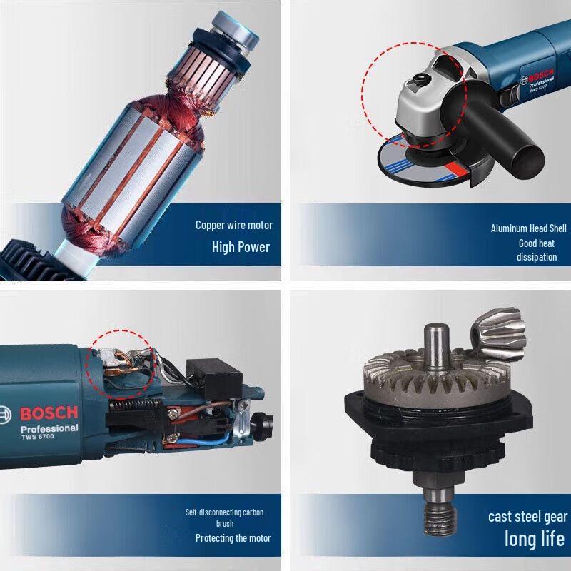 Bosch GWS660/700 Angle Grinder CN Plug (adapter Included)