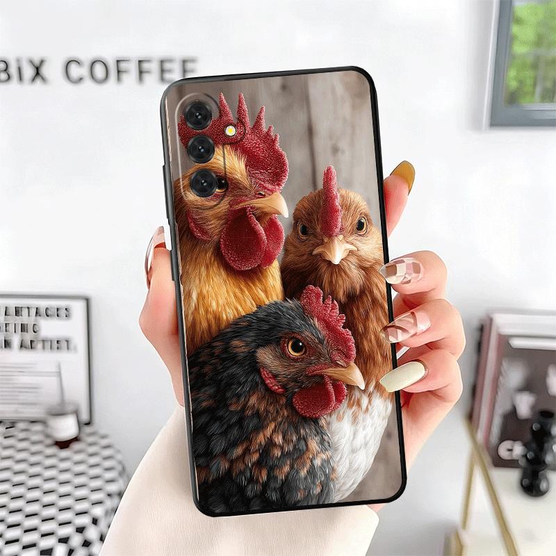 Chicken Hen Rooster Soft Phone Case for Samsung A17 A37 A57 A16 A26 A36 A56 A15 A25 A35 A55 A14 A24 A34 A54 A13 A23 A33 A53 A52
