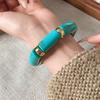 Stretchy Smudge Acrylic Bracelet Retro Vintage Maillard Hand Ring Bamboo Elastic Bangle  Party
