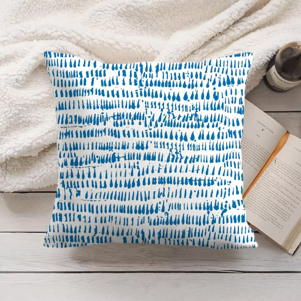 Retro Pattern Cushion Cover Soft Short Plush Pillow Cover Smooth Cozy Texture Aesthetic Cushion Case Home Decor