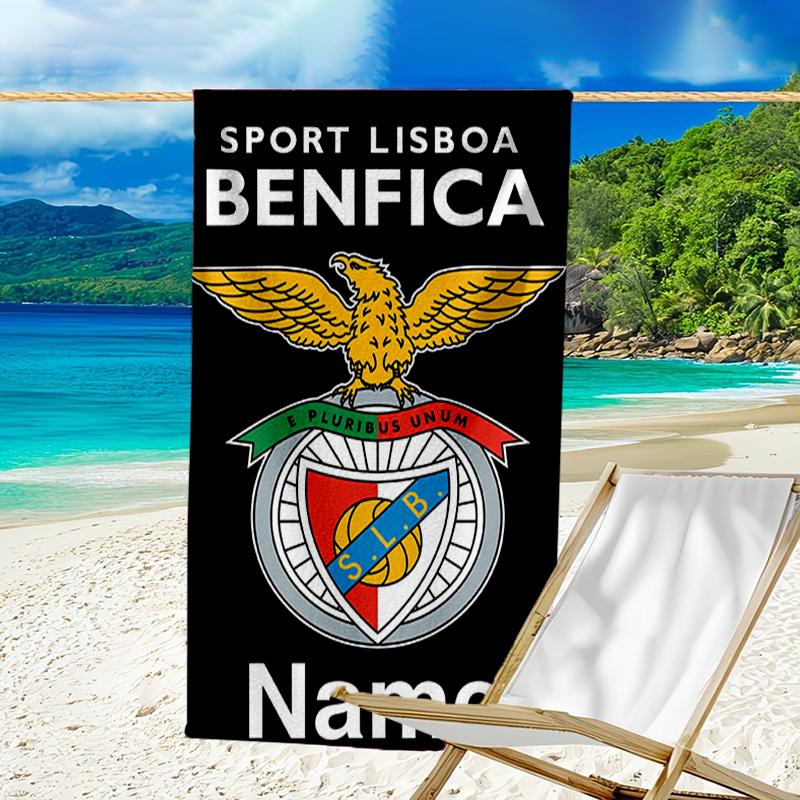 Custom Name Ultrasoft Beach Towel With Benfica Themeideal For Pool Camping Diving Perfect Travel Essential Vibrant Beach Towel