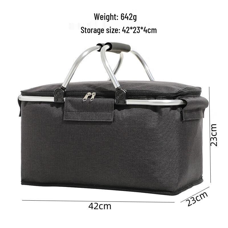 Portable Folding Insulated Cooler Picnic Basket