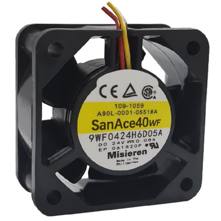 For SanAce40WF DENKI 9WF0424H6D05A 4020 3 Line DC 24V 0.08A FANUC Cooling Fan