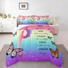 Bedding Set Girls Gymnastics Teens Chic Butterfly Galaxy Gradient Set