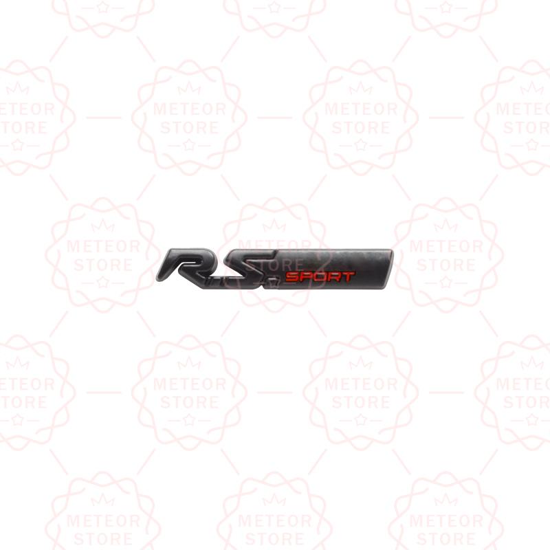 Car Nameplate RS Sport Metal Badge Interior Steering Wheel Sticker Emblem For Twingo Captur Kadjar Megane Koleos Clio Sandero