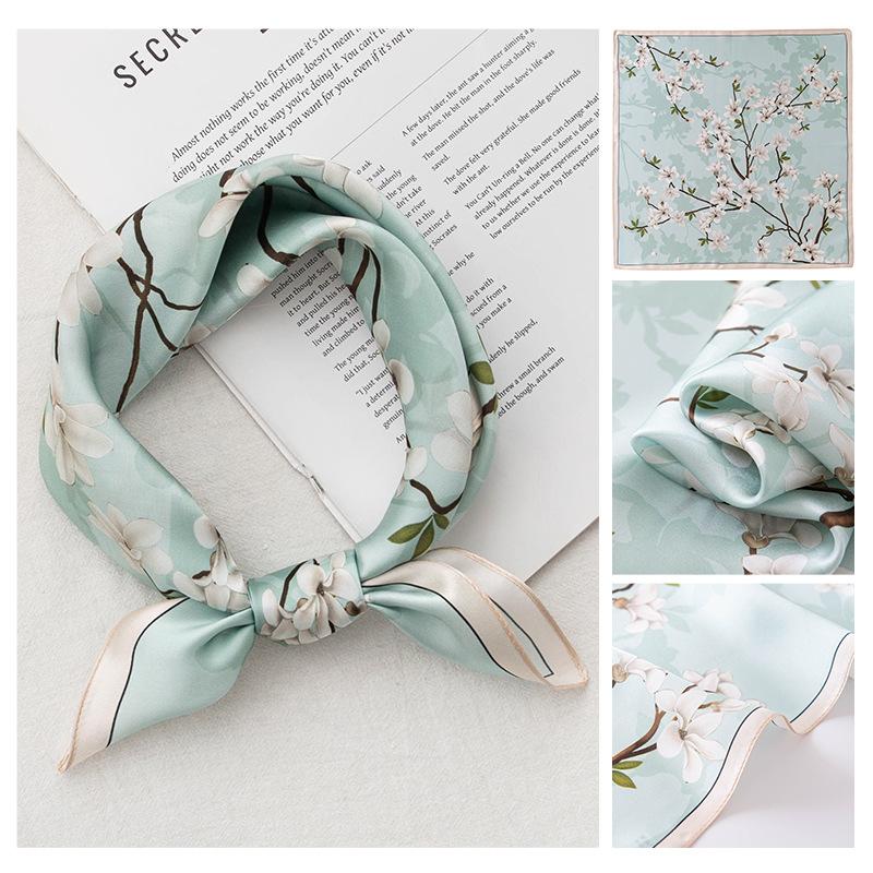 53CM High-quality Mulberry Silk Scarf Neck Small Square Women's Professional Headscarf Versatile