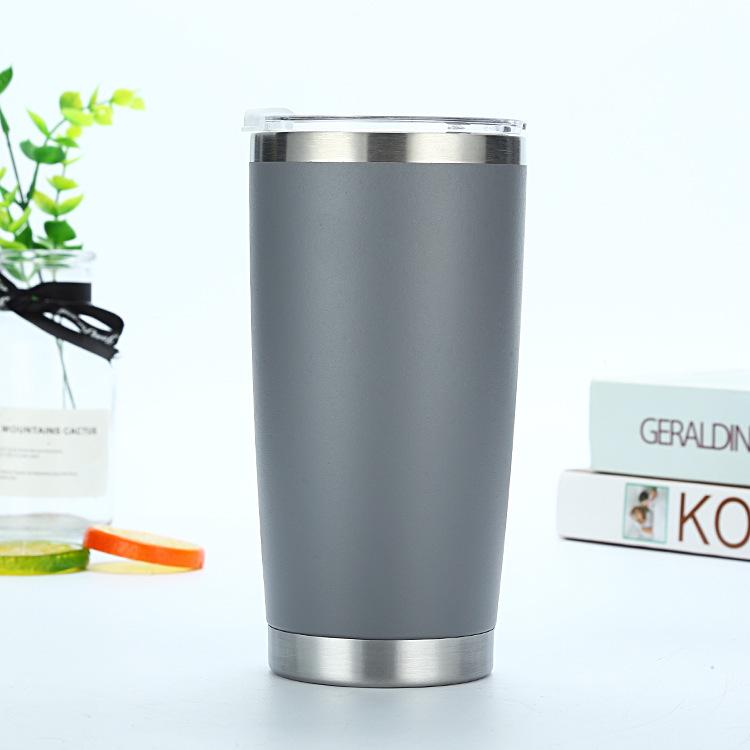 20oz Double-Layer Stainless Steel Thermos Cup – Cold-keeping Spray Finish for Cars & Beer