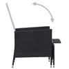 2 Piece Garden Lounge Set with Cushions Poly Rattan Black